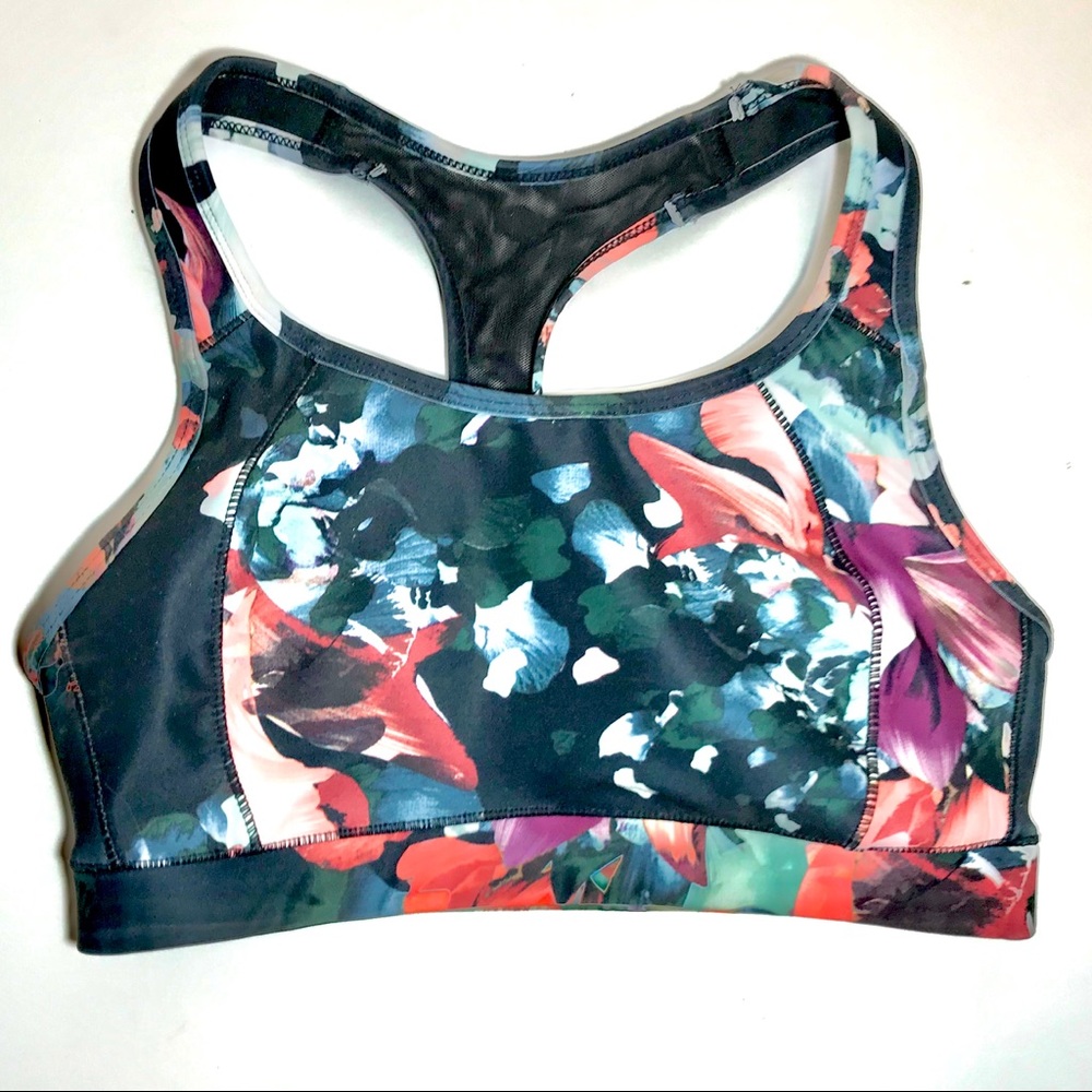 Avia Ladies Floral Print Racerback Sports Bra | M
